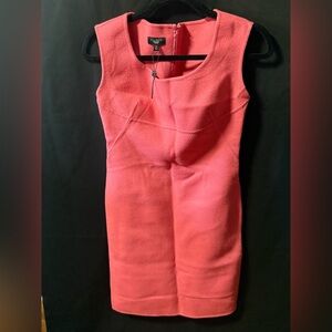 Talbots Coral-Pink Ponte Sheath Dress